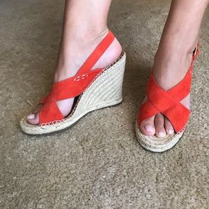 Joie orange suede espadrilles